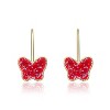 Guili Dainty Toddler/Kids 14K Gold Plated Red Butterfly Earrings, Adorable & Lightweight for Comfortable Everyday Wear & Playful Outfits. - 2 of 3