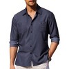COOFANDY Mens Casual Button Down Shirts Long Sleeve Wrinkle Free Untucked Dress Shirts - 3 of 4