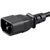 Monoprice Extension Cord - 2 Feet - Black | IEC-320-C14 to IEC-320-C13, 16AWG, 13A, 3-Prong, SVT - 3 of 4
