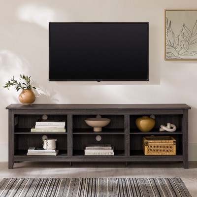 CAVINAS Modern Transitional TV Stand with Open Storage Media Console with 3-Shelf for 80" TVs for Living Room