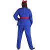 HalloweenCostumes.com Women's Plus Size Gum-Chewing Ticket Winner Costume | Classy Blue Blouse & Pants with Bow & Belt - 3 of 3