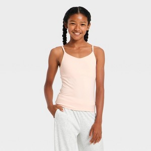 Girls' Super Soft Tank Top with Shelf Bra - art class™ - 1 of 3