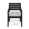 6-Piece Outdoor Acacia Wood Dining Set with Rectangular Table, 4 Cushioned Chair, and Bench - 3 of 4