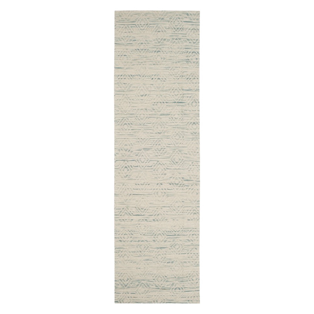  Ruthie Geometric Accent Rug Light Blue/Ivory