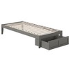 AFI Furnishings Colorado Twin Extra Long Bed with Foot Drawer and USB Turbo Charger in Grey - 2 of 4