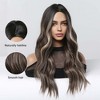 Jessie's Wig 22 Inch Long Wavy Synthetic Wigs Brown Blonde Highlight With Black Roots 1 Pc/Pack - 2 of 4