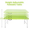 GlasFlength Folding Tables Adventure Ready Folding Table Rugged Design for Outdoor Events and Compact Living, Green, 49.21"*24"*29" - 3 of 4