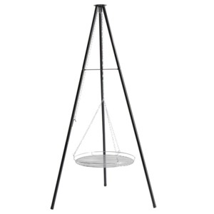 SEVOBAL Grill Cookware Height-Adjustable Campfire Tripod Grill, Stable 3-Leg Design for Outdoor Firepit, Camping BBQ, Black, 18.11"*18.11"*59.45" - 1 of 4