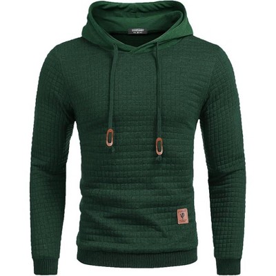 COOFANDY Mens Hooded Sweatshirt Casual Long Sleeve Drawstring Waffle Knit Pullover Hoodies