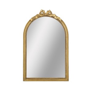 FONTOI Baroque Style Gold Arch Mirror Decorative Wall Accent Elegant Statement Piece for Bathroom Bedroom or Living Room, Gold, 23.6"*1.6"*37.3" - 1 of 4