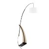 LumiSource Robyn Mid-Century Modern Floor Lamp in Natural Wood and White Linen Shade - 4 of 4