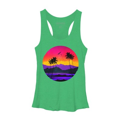 Women's Design By Humans The Color of Paradise By clingcling Racerback Tank Top