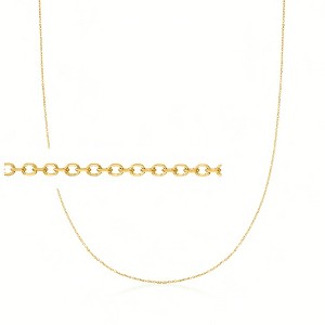 Ross-Simons 0.8mm 14kt Yellow Gold Cable Chain Necklace - 1 of 3