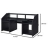 Royal Hampton 71 Inch Wood Music Studio Desk, Keyboard Tray, Monitor Top, Black - 2 of 4