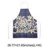 Unique Bargains Christmas Aprons Linen Dark Blue Black Beige White 21.65"x26.77" 1 Pcs - 3 of 4