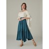 Coolmee Women's High Waist Skirt Boho Tiered Flowy Maxi Skirts with Pockets - 3 of 4