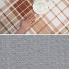 Washable Geometric Plaid Bedroom Rug, Non Slip Non Shedding Carpet, Modern Foldable Low Pile Floor Cover, Stain Resistant Hallway Mat - 3 of 4