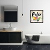 Stupell Industries Relax Rainbow Colors Icon Bath Black Framed Floater Canvas Wall Art - 2 of 4