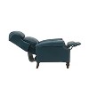 Ripheus Genuine Leather Manual Recliner with Nailhead Trims and Solid Wood Legs | KARAT HOME - 4 of 4