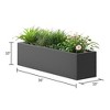 36*10*10 Inch Large Metal Rectangular Planter with Drainage Holes for Indoor/Outdoor Use - 3 of 4