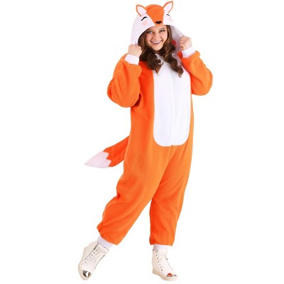 HalloweenCostumes.com 2X   Plus Size Cozy Fox Costume for Adults, White/Orange