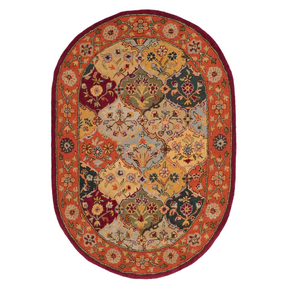 4'6inx6'6in Floral Tufted Oval Area Rug - Safavieh