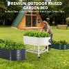 Oval Galvanized Raised Garden Bed Kit with Zippered PVC Cover, Easy Assembly, Thick Metal Outdoor Planter Box for Vegetables, Flowers, Patio Gardening - 4 of 4