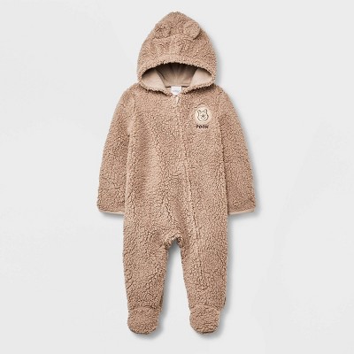 Image of Baby Disney Winnie the Pooh Solid Bodysuit - Light Brown 3-6M