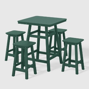 WestinTrends Malibu All Weather Hdpe Outdoor Patio Counter Height Dining Set (5-Piece) - 1 of 4
