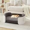 LAOTIES Scandinavian Style Elevated Cat Bed,Breathable Pet Couch With Removable Washable Mattress - 2 of 4