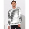 Lars Amadeus Men's Crew Neck Long Sleeves Color Block Striped Pullover Sweatshirts - 2 of 4