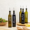 Talented Kitchen 132 White Script Oil and Vinegar Labels for Bottles, Clear Preprinted Condiments Stickers for Squeeze Dispensers - 2 of 4