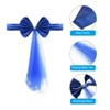 Unique Bargains Mesh Yarn Floating Chair Bands Decoration Stretch Satin Chair Sashes Bows - 4 of 4