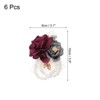 Unique Bargains Decorative Wedding Prom Party Artificial Rose Wrist Corsages 6 Pcs - 2 of 3