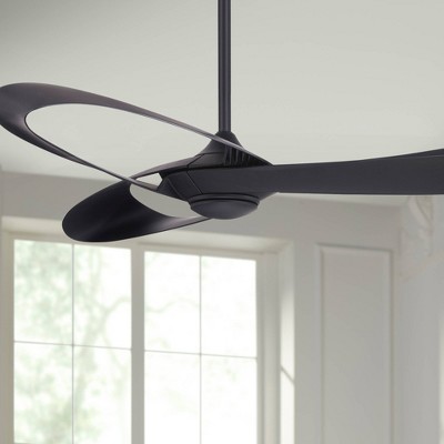 52" Black ABS Blade Ceiling Fan with Remote Control