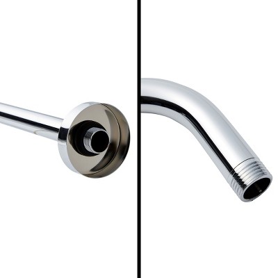 Built Industrial Shower Head Arm Extension With Flange, 15 Inch Wall