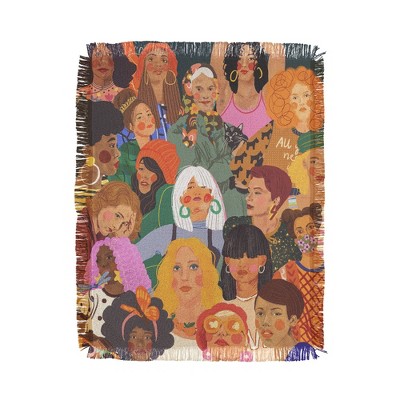 Gigi Rosado Women 56"x46" Woven Throw Blanket - Deny Designs