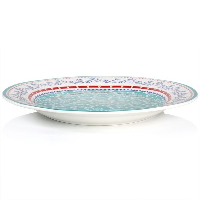 Village Vines 14 Inch White Ceramic Oval Serving Platter