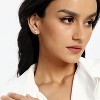5-Pack Princess Cut CZ Stud Earrings - 18K White/Yellow/Rose Gold Plated Square Cubic Zirconia Earrings - 2 of 4