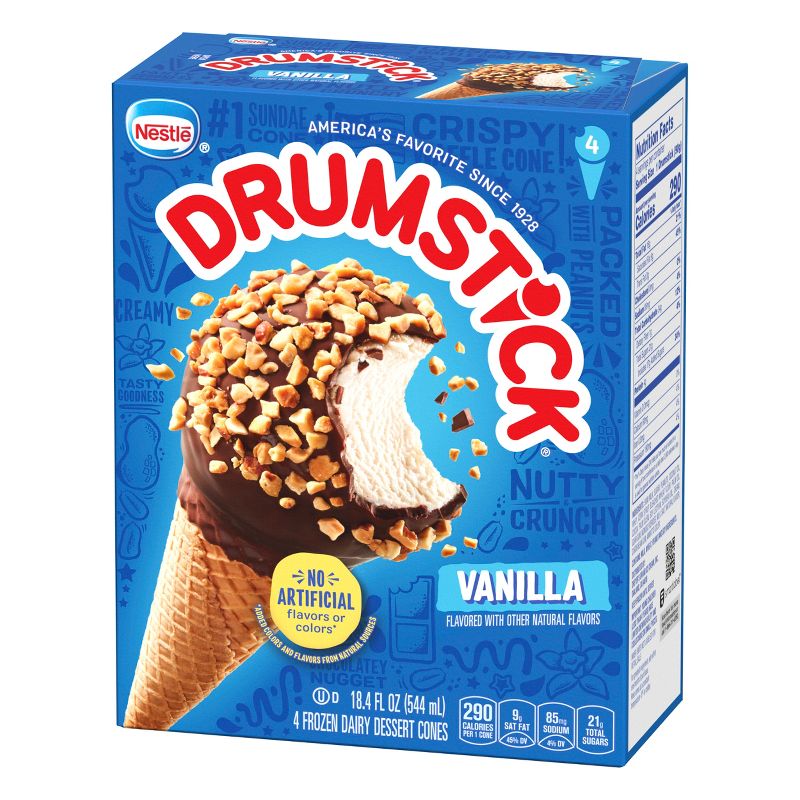 Nestle Vanilla Drumstick Ice Cream Cone - 4ct/18.1 fl oz, 6 of 12
