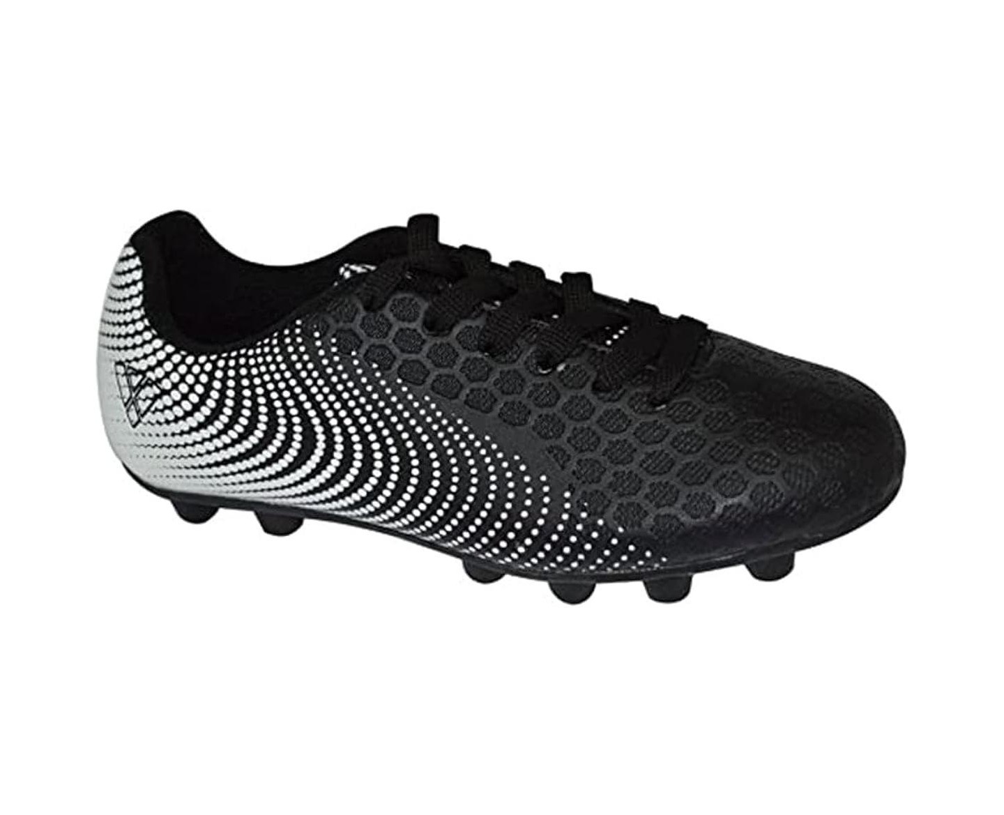 Мужские кроссовки Vizari Stealth Firm Ground Outdoor Soccer Shoes - Black/White - 10, цвет: Чёрный — фото 1