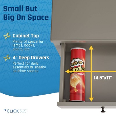 Finley Gray Solid Wood 3-Drawer Transitional Nightstand