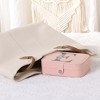Unique Bargains Letter Travel Women Girls Birthday Gifts Portable PU Leather Jewelry Storage Display Holder - 4 of 4