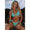 Moda Minx Lumiére 'Sea Green' Lurex Triangle Crystal Bikini Top - 4 of 4