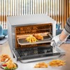 VEVOR Commercial Convection Oven, 66L/60Qt, Half-Size Conventional Oven Countertop, 1800W 4-Tier Toaster with Front Glass Door, 120V, Silver - 2 of 4
