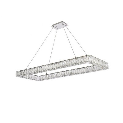 Monroe Spectacular Faceted Crystal LED Pendant in Chrome