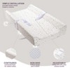 Modera Organic Cotton Contoured Baby Changing Pad w/ Waterproof Foam Mattress, Includes Soft Removable & Washable Cover, Safety Strap, Non-Slip Bottom - 3 of 4