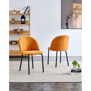 NicBex Dining Chairs Set of 2,Modern Upholstered Fabric Dining Room Chairs with Curved Backrest - 1 of 4
