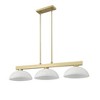 Modern Three-Light Billiards Light - Steel, 49" Linear Design, Dimmable, 3 Bulbs - 2 of 4