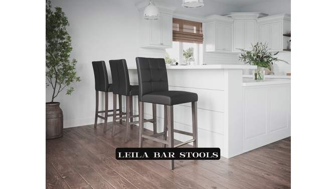 Leila Wooden Barstool - CorLiving, 2 of 9, play video